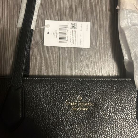 NWT Kate Spade black pebble leather tote Leila - Picture 2 of 8